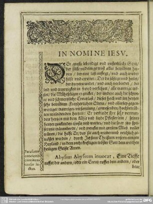 Leichenpredigt : Textus. Propositio. Votum. Expositio Loci.