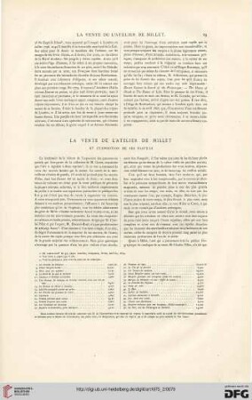 1: La vente de l'atelier de Millet et l'exposition de ses pastels, [1]