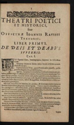 Liber Primvs.