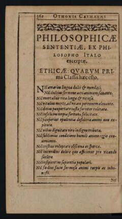 Ethicae: Quarum Prima Classis haec esto.