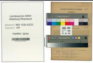 Entnazifizierung Ignaz Haelker , geb. 14.03.1902 (Bergmann)