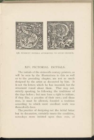 XIV. Pictorial initials.