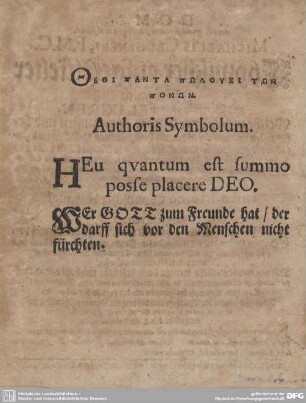 Autoris Symbolum.