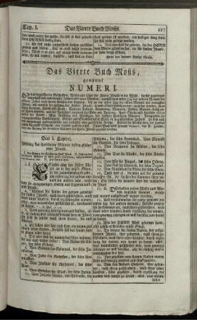 Das Vierte Buch Mosis, genannt Numeri.