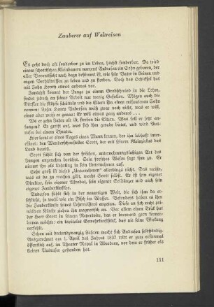 Zauberer auf Weltreisen