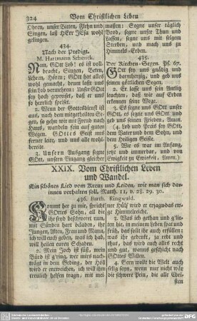 XXIX. Vom Christlichen Leben und Wandel