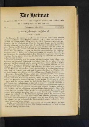 Nr. 3 Neumünster, März 1958 65. Jahrgang