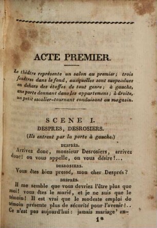 Les trois quartiers : comédie en trois actes et en prose