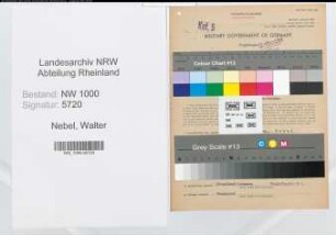 Entnazifizierung Walter Nebel, geb. 30.10.1901 (Verw.Angest.)