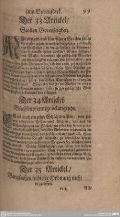 Der 34. Artickel. Büchsenpfennige belangende.