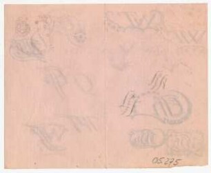 Skizzen : Initialen L L und L K grafisch und ornamental gestaltet, Skizzen unfertig
