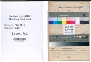 Entnazifizierung Fritz Borsdorf , geb. 22.08.1903 (Verwaltungsangestellter)