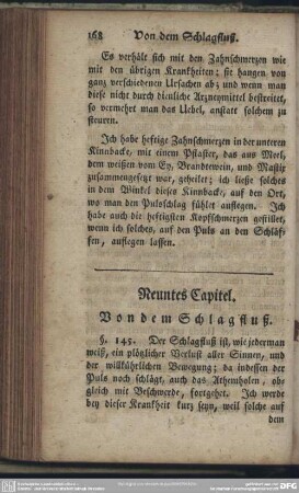 Neuntes Capitel. Von dem Schlagfluß