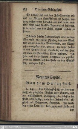 Neuntes Capitel. Von dem Schlagfluß
