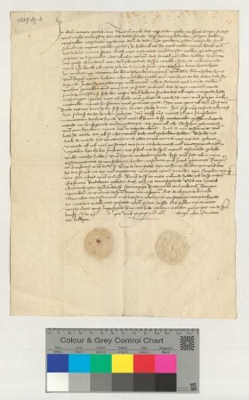 Testament der Kunneke, Witwe des Lutke Meyneken, beglaubigt durch die beiden Ratsmannen Hinrick Gronenhagen und Ludeleff Stoterogge.