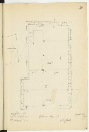 Rathaus, Colmar: Grundriss (aus: Skizzen- und Fotoalbum 16)