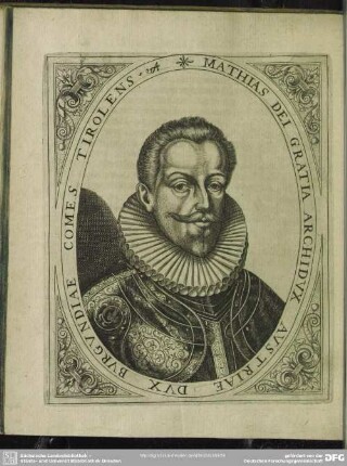 Ertzhertzog Matthias, Röm. Kay. May. General Veld Oberster