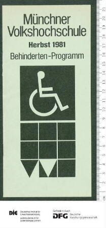 Programm für Menschen mit Behinderung 2. Semester 1981