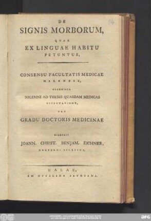 De Signis Morborum : Quae Ex Linguae Habitu Petuntur
