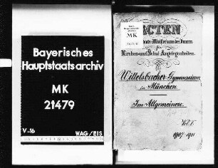München. Wittelsbacher Gymnasium. Im allgemeinen.
