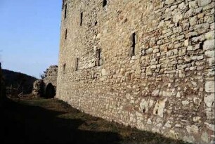 Burgruine, Mauer des Hauptgebäudes