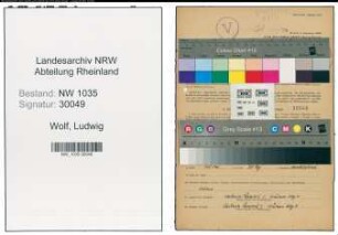 Entnazifizierung Ludwig Wolf , geb. 27.02.1912 (Angestellter)