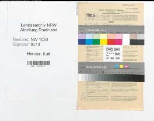 Entnazifizierung Karl Horster , geb. 15.06.1887 (Glaspolierer)