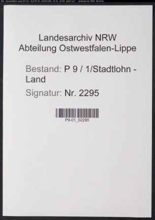 Sterberegister Standesamt Stadtlohn-Land