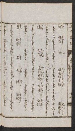 Monggo boo maihan i hacin = Mongγol ger büs ger-ün jüil [Muvgqhul gar buiz gar uv jujil] = 氈屋帳房類