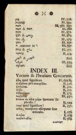 Index III. Vocum & Phrasium Graecarum.