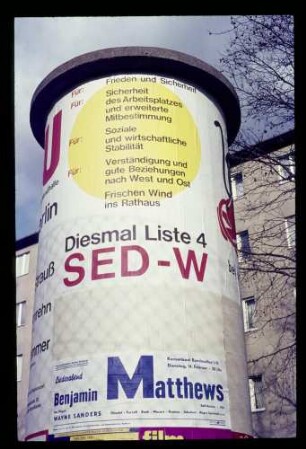Wahlplakat SED 13.2.67.