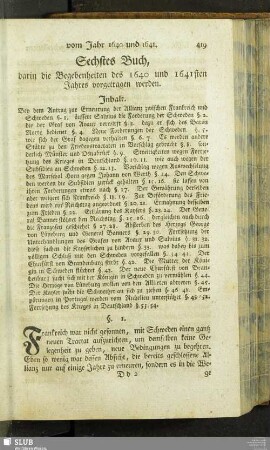 Sechstes Buch, darin die Begebenheiten des 1640 und 1641sten Jahres vorgetragen werden