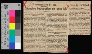 Augustos huéspedes en esta isla