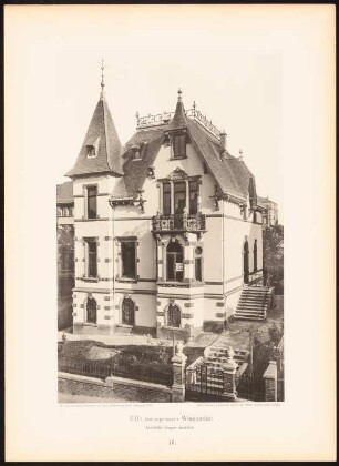 Villa Möhringstraße, Wiesbaden: Ansicht (aus: Moderne Neubauten, 1.Jg., 1894, hrsg. W. Kick)