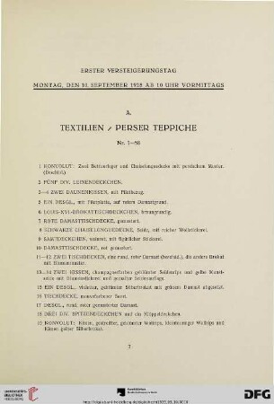 Textilien, Perser Teppiche (Nr.1-58)