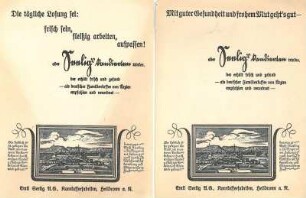 Werbeblatt für Seelig's kandierten Kornkaffee (mit Abb. des Merianstichs)
