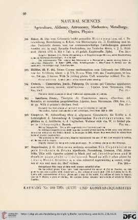 Natural Sciences (No. 302 - 318)