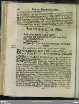 Das unruhige Sterbe-Bette