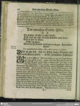 Das unruhige Sterbe-Bette