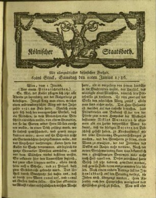 Kölnischer Staatsboth. 1786-1791