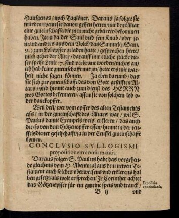 Conclusio Syllogismi propositionem confirmantis.