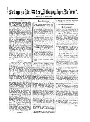 Mitteilungen : Beilage zu No. 33 der Pädagogischen Reform