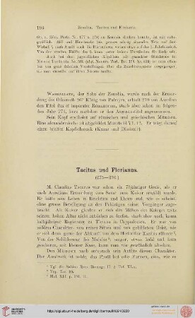Tacitus und Florianus