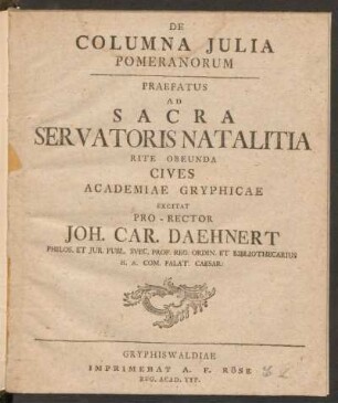 De Columna Julia Pomeranorum