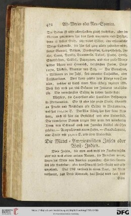 Die Mittel-Amerikanischen Inseln oder West-Indien