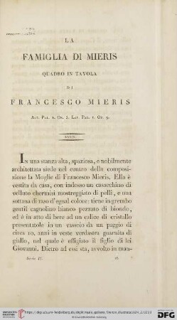 XXXIX. La famiglia di Mieris. Quadro in tavola di Francesco Mieris