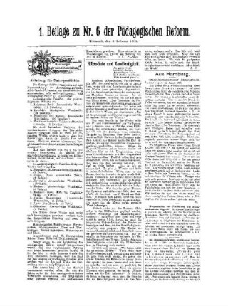 Hilfsschule und Handfertigkeit : 1. Beilage zu Nr. 6 der Pädagogischen Reform