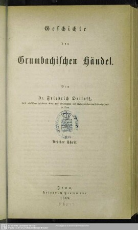 3: Geschichte der Grumbachischen Händel