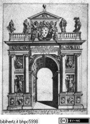 Tafel ( ): Ehrenpforte der Römer für den Possess des Laterans durch Leo XI. am 17. April 1605
