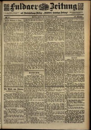 Ausgabe vom Freitag, den 14. September 1900.